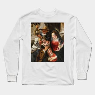 Holy Family with St. Anne by Jacob Jordaens Long Sleeve T-Shirt